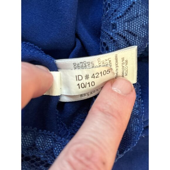 Express Camisole Shirt Womens XS Blue Lace Trim Tank Top Cami Layering Y2K - Picture 7 of 8